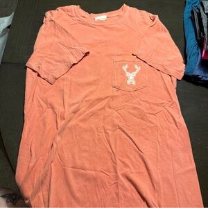 Coral Shirt with Pocket